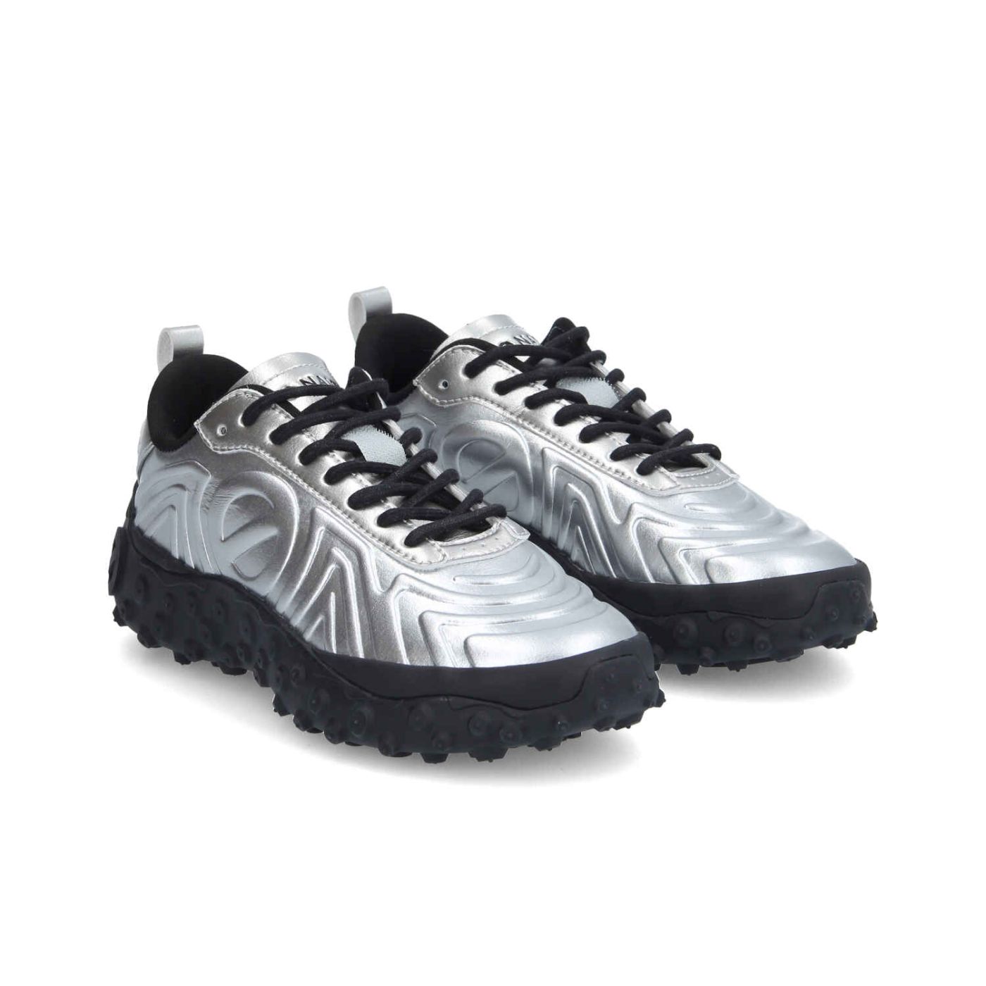 ONDA SNEAKER W - LEATHER METAL - ARGENTO